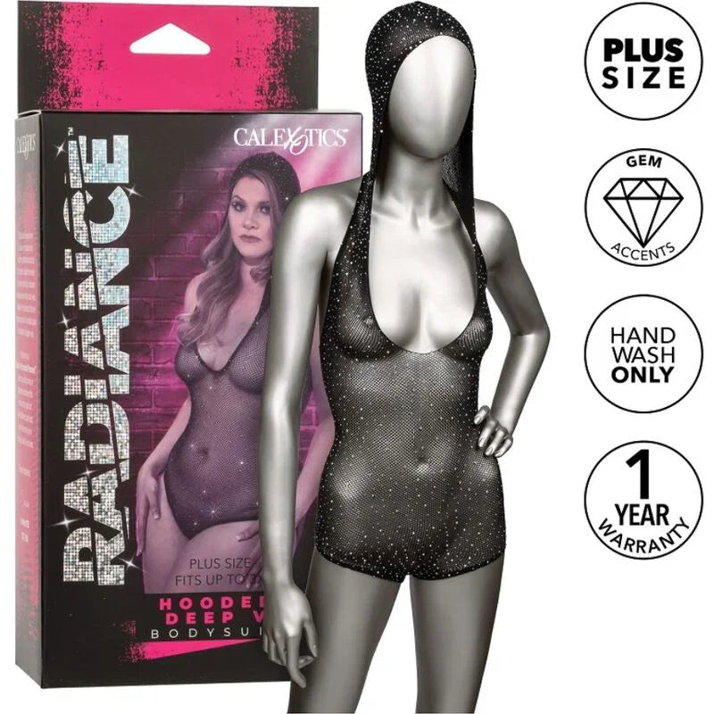 CALEXOTICS - RADIANCE BODY CON CAPUCHA Y ESCOTE EN V PRONUNCIADO TALLA GRANDE - Nuvica