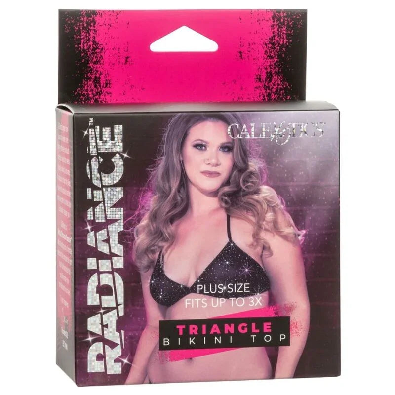 CALEXOTICS - RADIANCE TOP DE BIKINI TRIANGULAR PEDRERÍA TALLA GRANDE - Nuvica