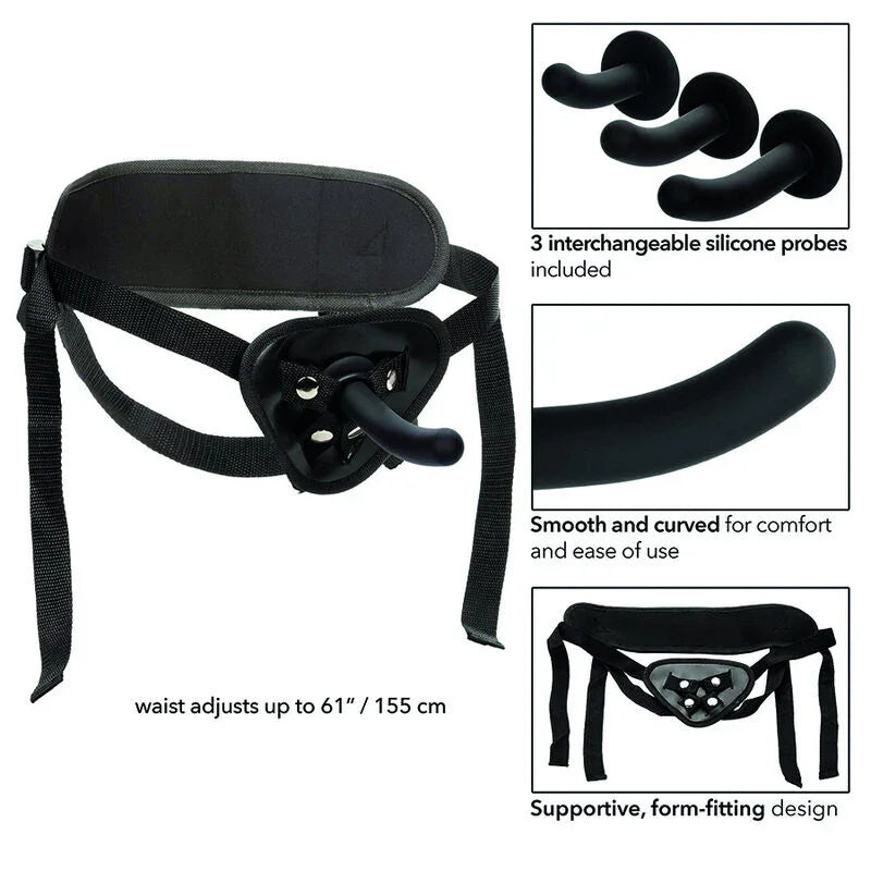 CALEXOTICS - BOUNDLESS KIT ARNÉS SILICONA CURVADO - Nuvica