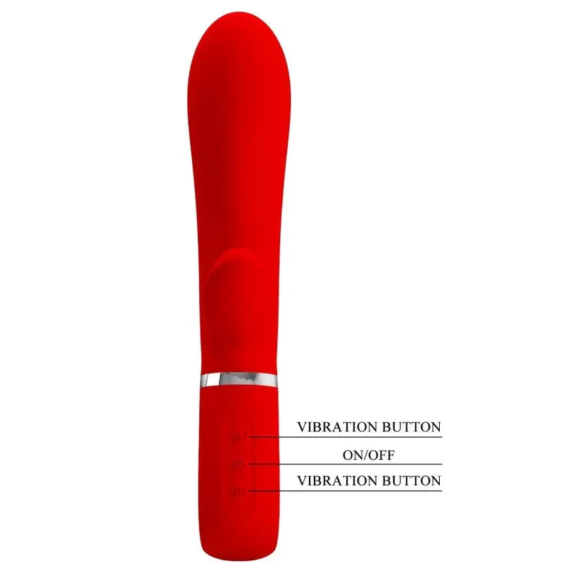 PRETTY LOVE - THOMAS VIBRADOR PUNTO G MULTIFUNCIÓN ROJO - Nuvica