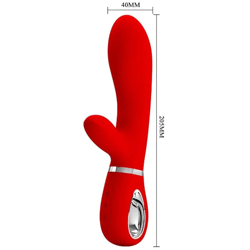 PRETTY LOVE - THOMAS VIBRADOR PUNTO G MULTIFUNCIÓN ROJO - Nuvica