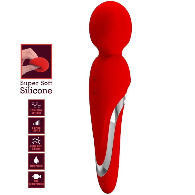 PRETTY LOVE - WALTER VIBRADOR WAND ROJO - Nuvica