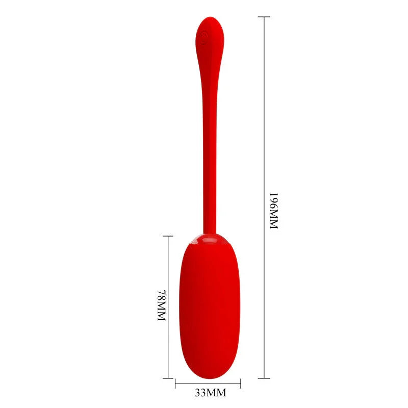 PRETTY LOVE - JULIUS HUEVO VIBRADOR IMPERMEBLE & RECARGABLE ROJO - Nuvica