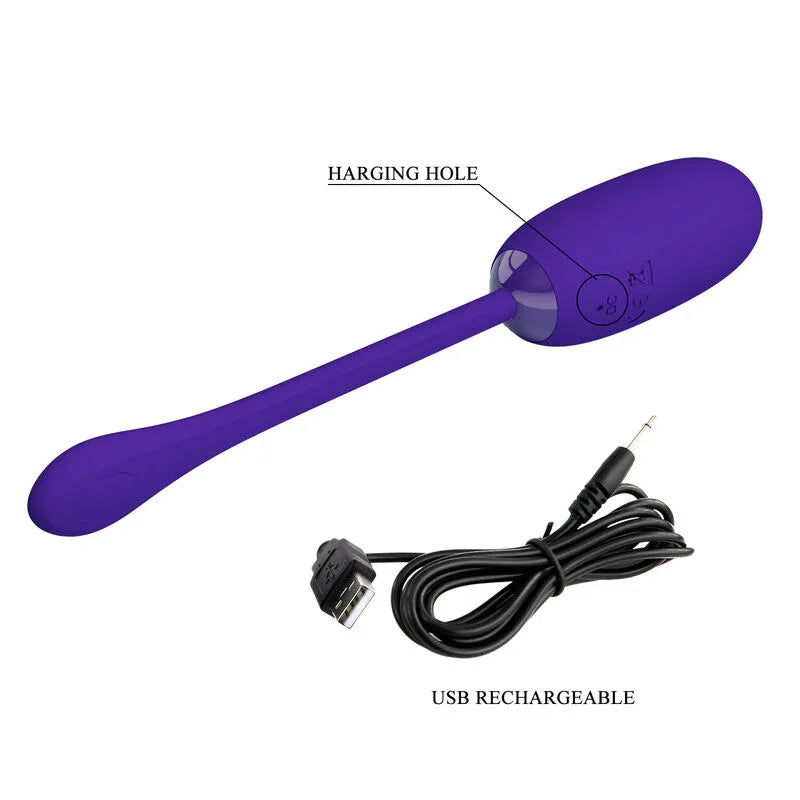 PRETTY LOVE - JULIUS HUEVO VIBRADOR IMPERMEBLE & RECARGABLE LILA - Nuvica