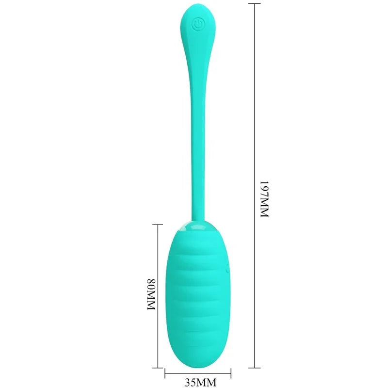 PRETTY LOVE - KIRK HUEVO VIBRADOR RECARGABLE VERDE AGUA - Nuvica