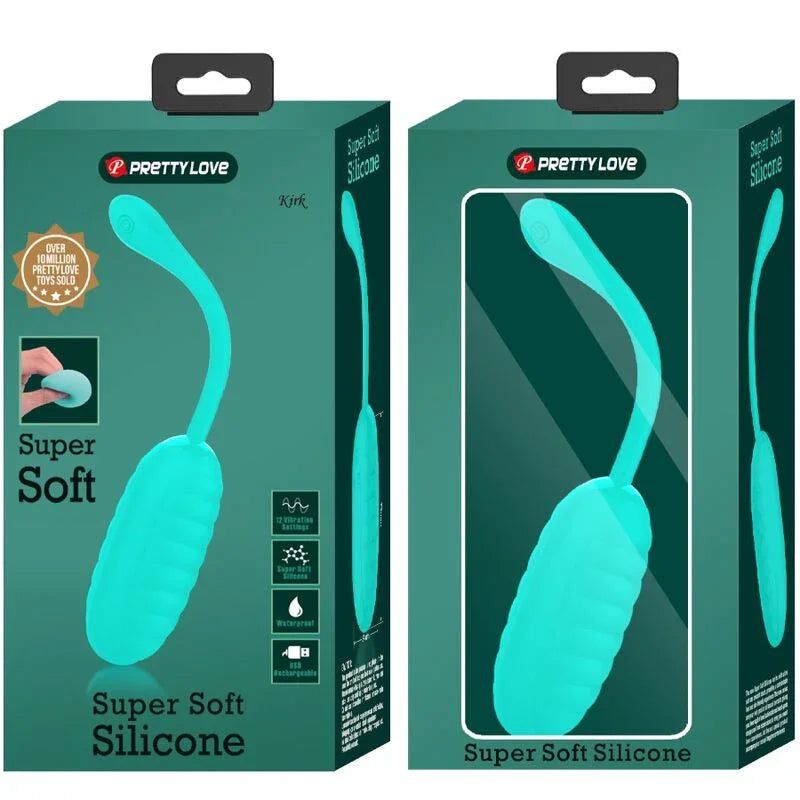 PRETTY LOVE - KIRK HUEVO VIBRADOR RECARGABLE VERDE AGUA - Nuvica