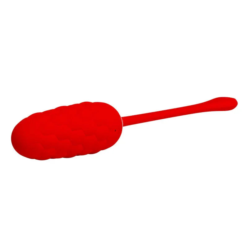 PRETTY LOVE - HUEVO VIBRADOR CON TEXTURA MARINA RECARGABLE ROJO - Nuvica