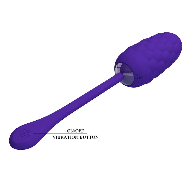 PRETTY LOVE - HUEVO VIBRADOR CON TEXTURA MARINA RECARGABLE LILA - Nuvica