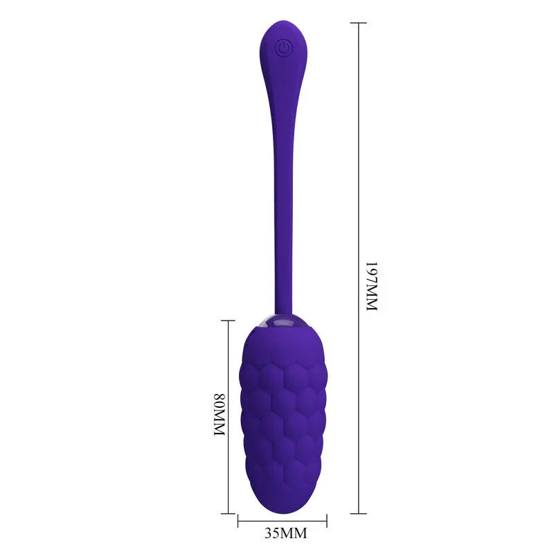 PRETTY LOVE - HUEVO VIBRADOR CON TEXTURA MARINA RECARGABLE LILA - Nuvica
