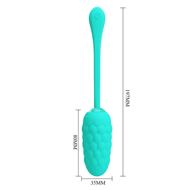 PRETTY LOVE - HUEVO VIBRADOR CON TEXTURA MARINA RECARGABLE VERDE AGUA - Nuvica