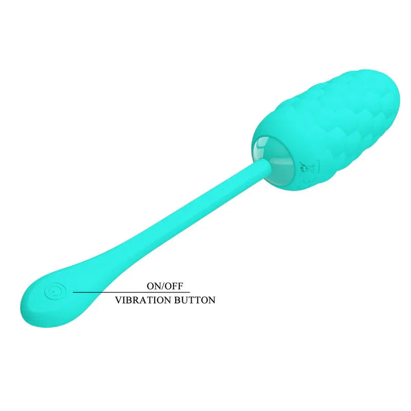PRETTY LOVE - HUEVO VIBRADOR CON TEXTURA MARINA RECARGABLE VERDE AGUA - Nuvica