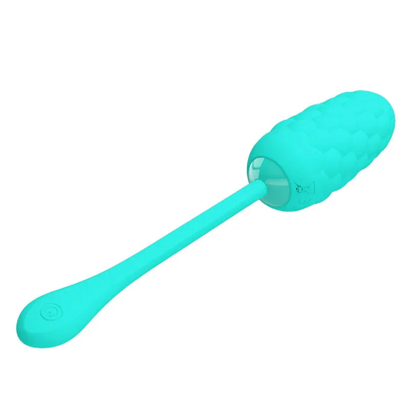 PRETTY LOVE - HUEVO VIBRADOR CON TEXTURA MARINA RECARGABLE VERDE AGUA - Nuvica