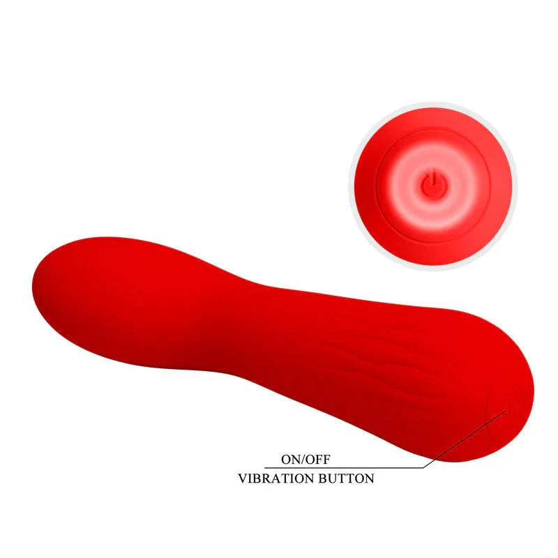 PRETTY LOVE - FAUN VIBRADOR RECARGABLE ROJO - Nuvica