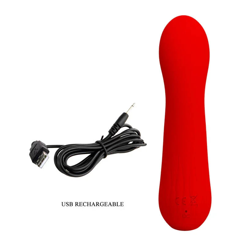 PRETTY LOVE - FAUN VIBRADOR RECARGABLE ROJO - Nuvica
