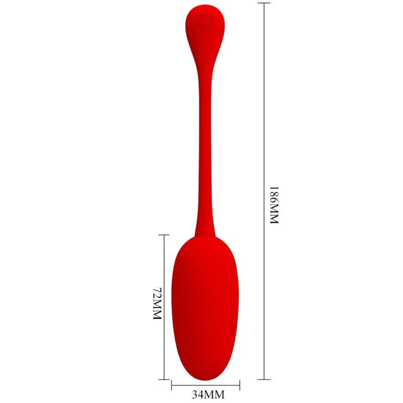 PRETTY LOVE - KNUCKER HUEVO VIBRADOR RECARGABLE ROJO - Nuvica
