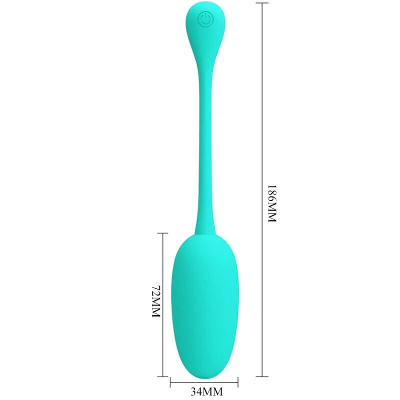 PRETTY LOVE - KNUCKER HUEVO VIBRADOR RECARGABLE VERDE AGUA - Nuvica