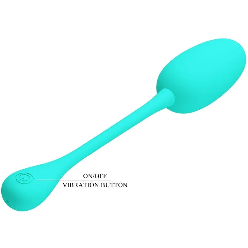 PRETTY LOVE - KNUCKER HUEVO VIBRADOR RECARGABLE VERDE AGUA - Nuvica