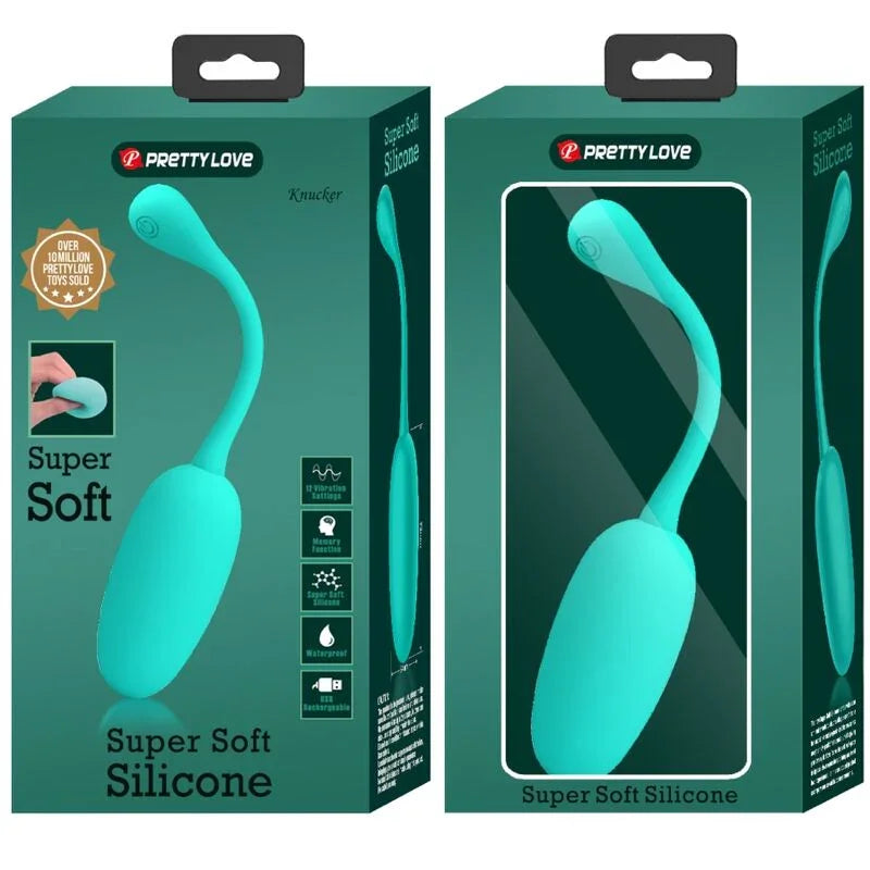 PRETTY LOVE - KNUCKER HUEVO VIBRADOR RECARGABLE VERDE AGUA - Nuvica