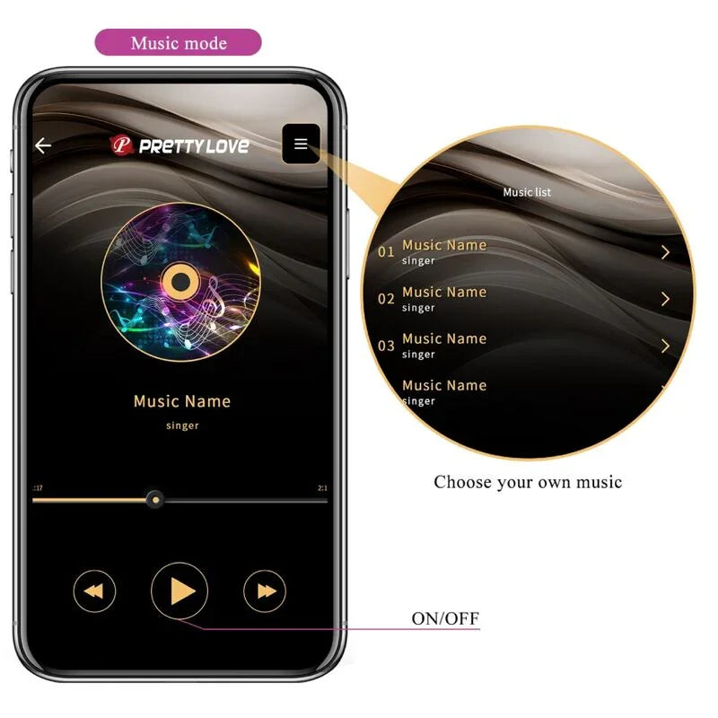 PRETTY LOVE - JAYLEEN VIBRADOR APP CONTROL REMOTO LILA - Nuvica