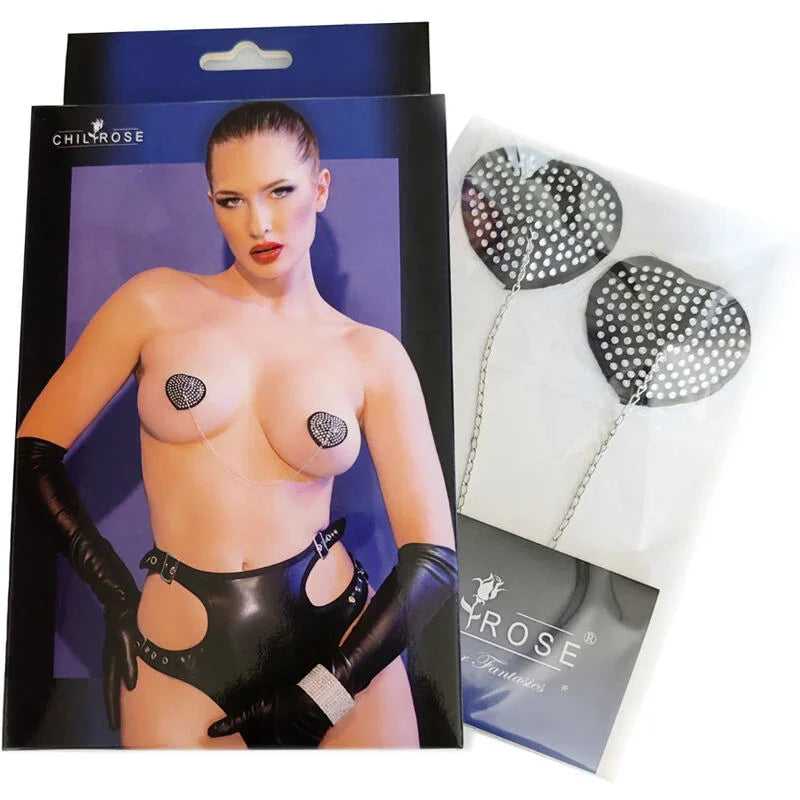 CHILIROSE - CR 4662 CUBREPEZONES PLATEADO & NEGRO - Nuvica