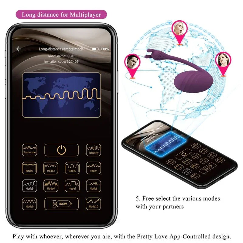 PRETTY LOVE - CATALINA VIBRADOR APP CONTROL REMOTO LILA - Nuvica