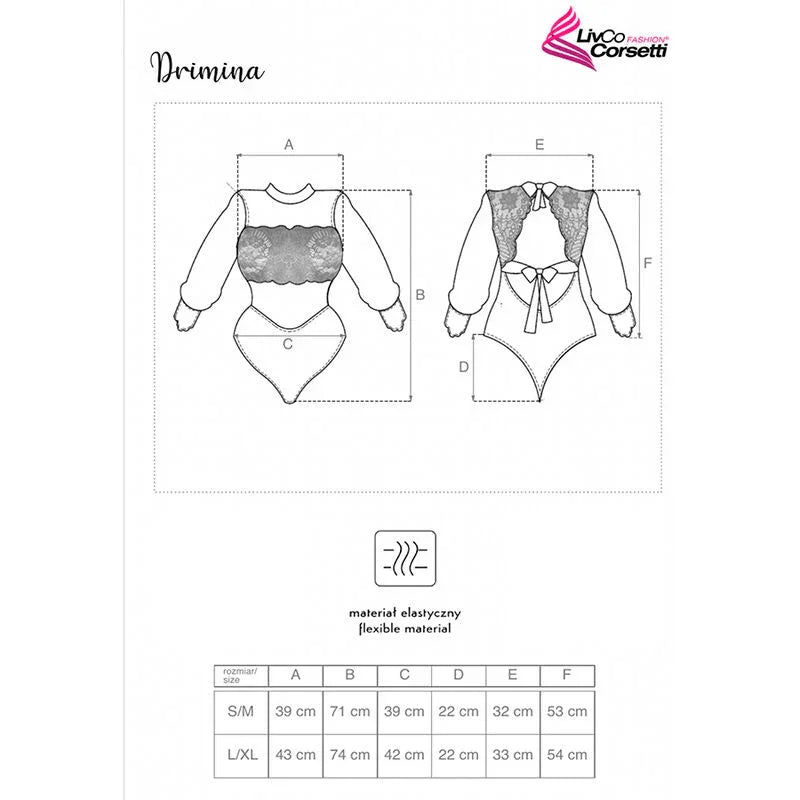 LIVCO CORSETTI FASHION - DRIMINA LC90690 BODY AZUL MARINO L/XL - Nuvica