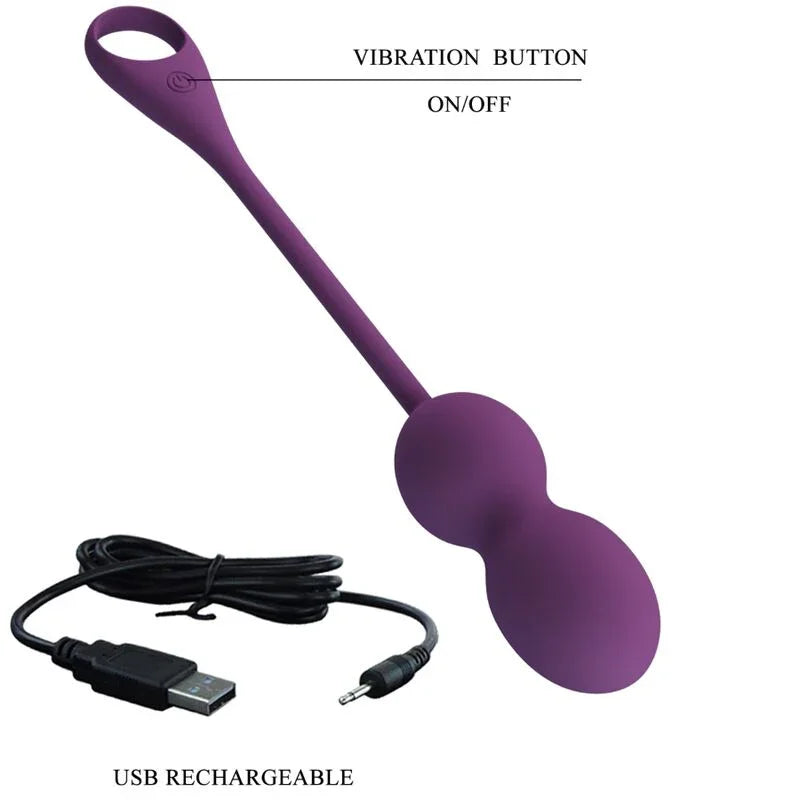 PRETTY LOVE - ELVIRA KEGEL BALLS APP CONTROL REMOTO MORADO - Nuvica