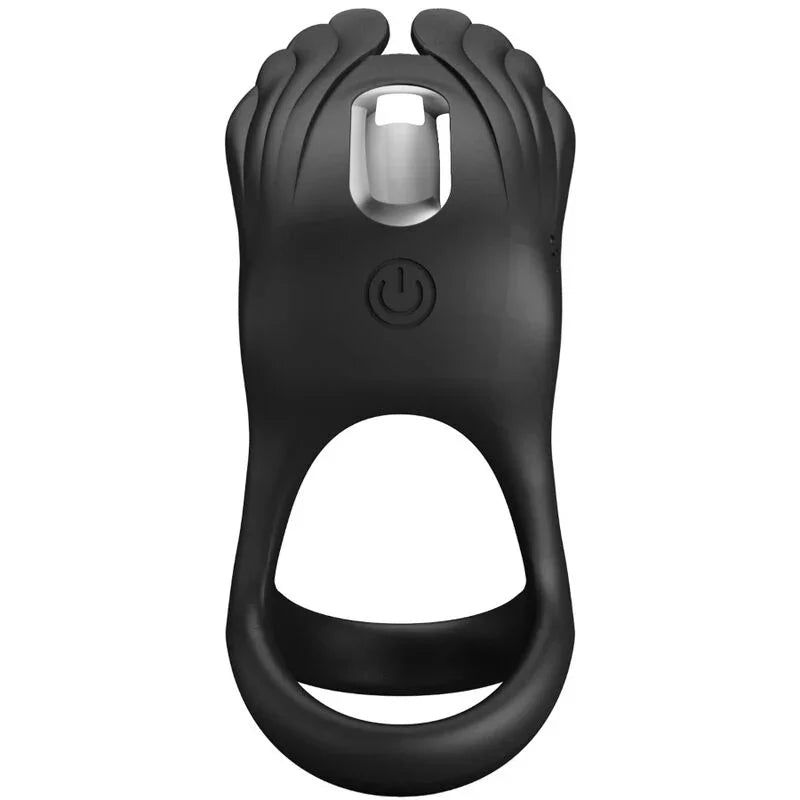 PRETTY LOVE - SILAS ANILLO VIBRADOR 7 VIBRACIONES SILICONA NEGRO - Nuvica