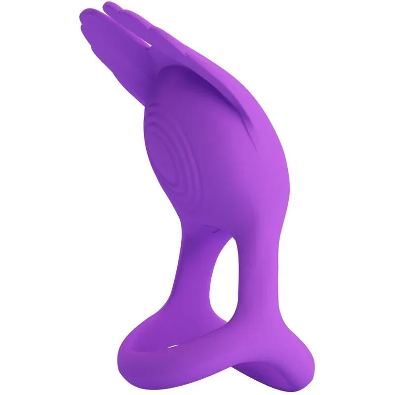 PRETTY LOVE - SILAS ANILLO VIBRADOR 7 VIBRACIONES SILICONA LILA - Nuvica
