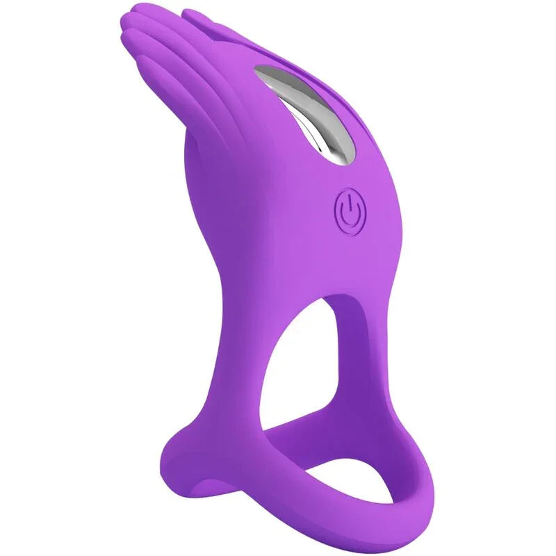 PRETTY LOVE - SILAS ANILLO VIBRADOR 7 VIBRACIONES SILICONA LILA - Nuvica