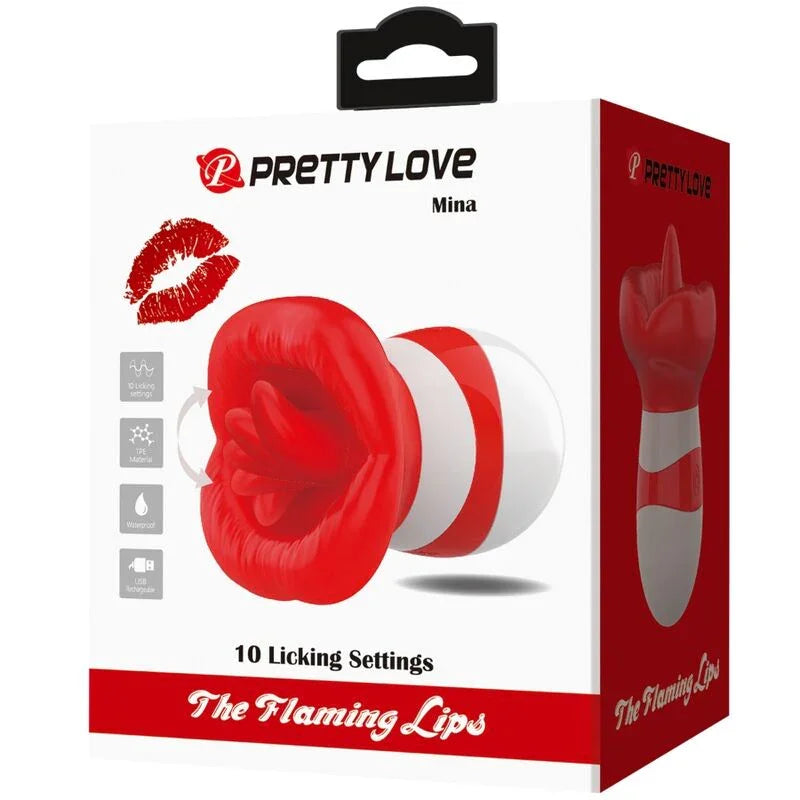 PRETTY LOVE - MINA ESTIMULADOR LENGUA ROJO CLARO - Nuvica