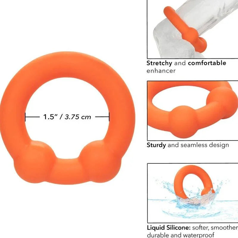CALEXOTICS - ALPHA ANILLO DOBLE BOLA NARANJA - Nuvica