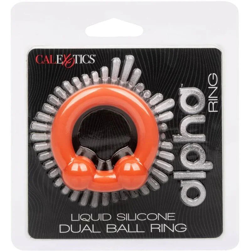 CALEXOTICS - ALPHA ANILLO DOBLE BOLA NARANJA - Nuvica