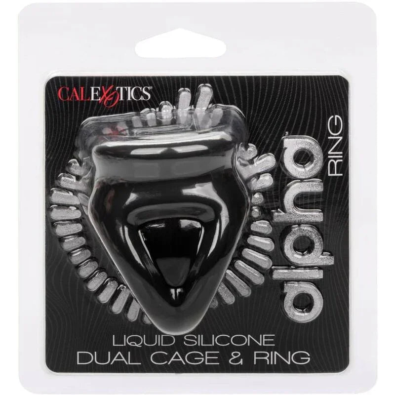 CALEXOTICS - ALPHA ANILLO DE JAULA DOBLE NEGRO - Nuvica