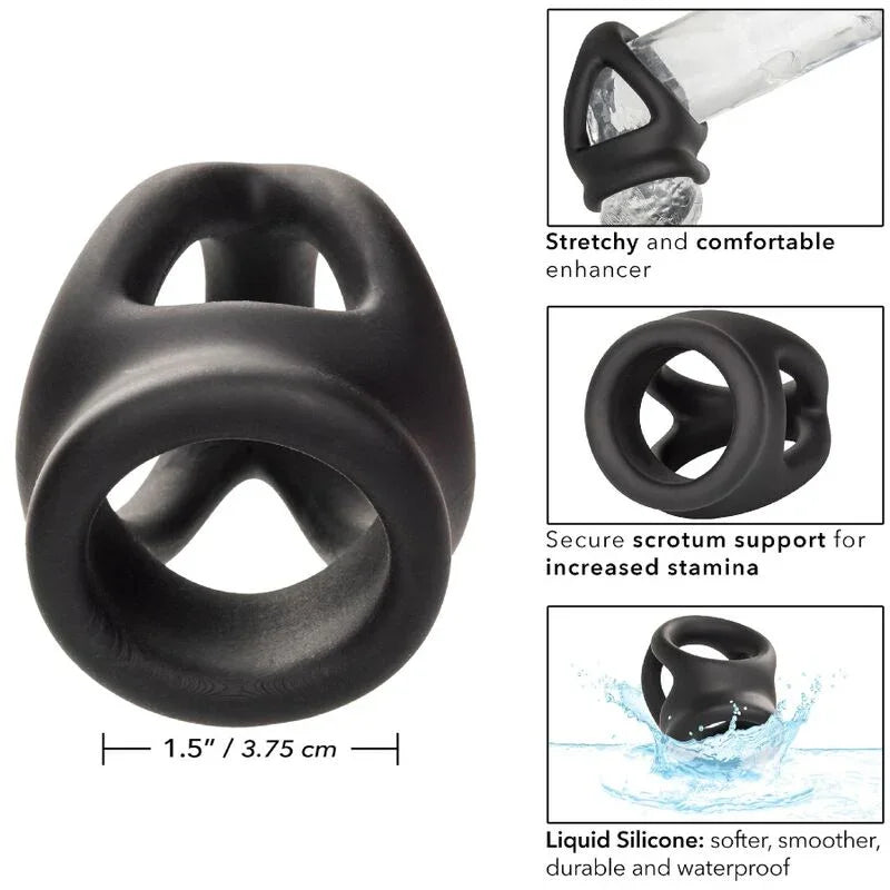 CALEXOTICS - ALPHA ANILLO DE JAULA DOBLE NEGRO - Nuvica