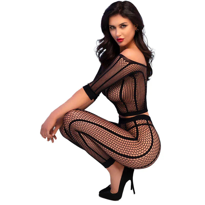 CHILIROSE - CR 4647 TOP & LEGGINS NEGRO S/M - Nuvica