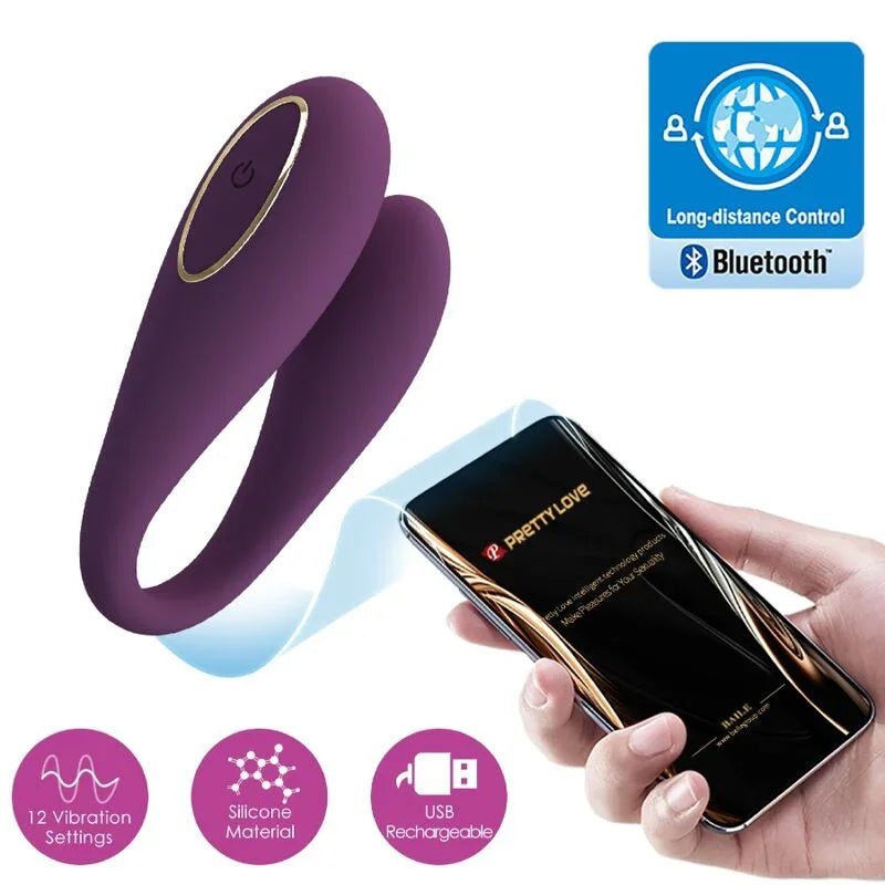 PRETTY LOVE - AUGUST VIBRADOR DOBLE PLACER APP REMOTE - Nuvica