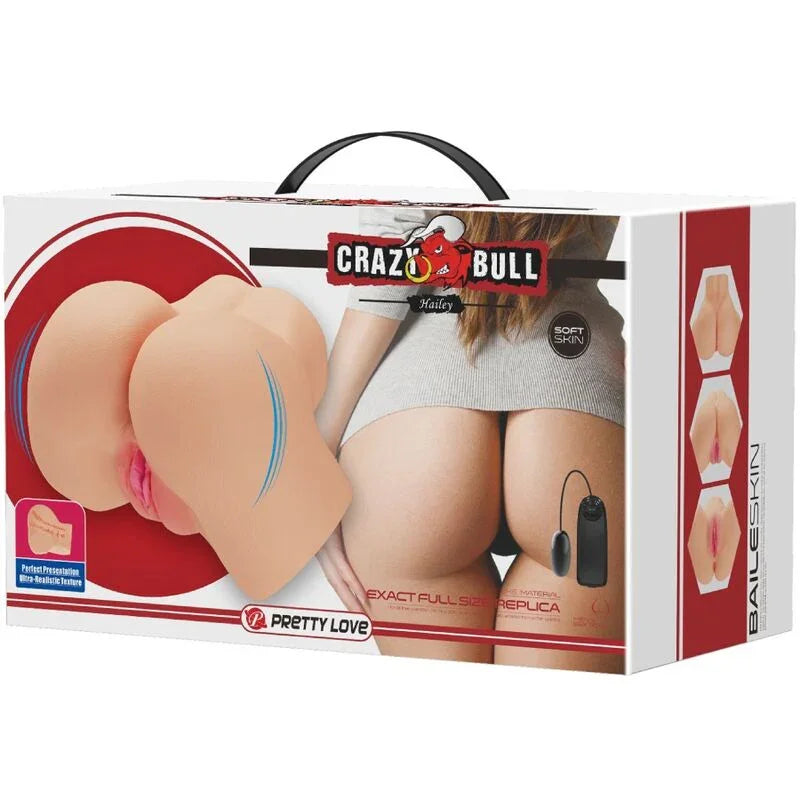 CRAZY BULL - VAGINA Y ANO REALÍSTICOS VIBRADOR HAILEY - Nuvica