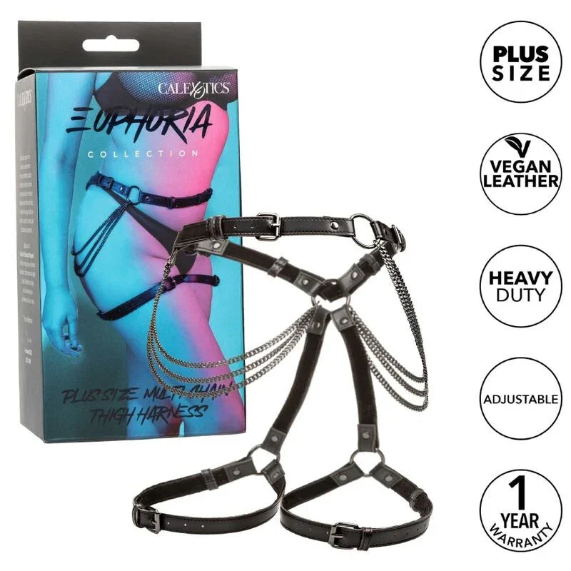 CALEXOTICS - EUPHORIA ARNÉS DE MUSLO CADENA TALLA GRANDE - Nuvica