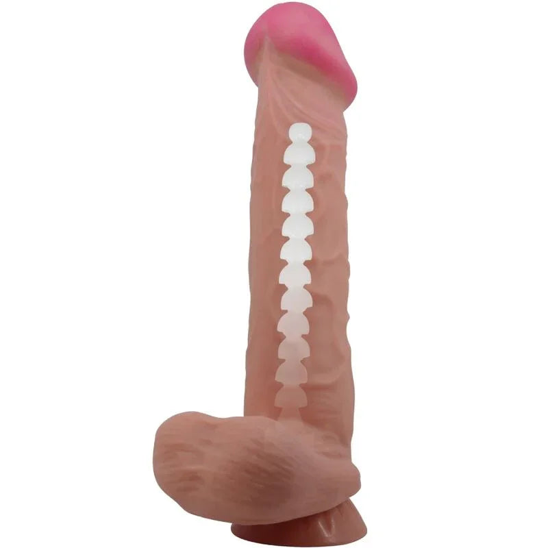 PRETTY LOVE - SLIDING SKIN SERIES DILDO REALÍSTICO CON VENTOSA PIEL DESLIZANTE MORENO 26 CM - Nuvica