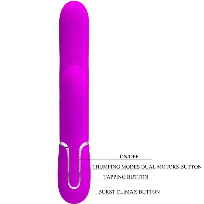 PRETTY LOVE - PERLITA VIBRADOR PUNTO G 3 EN 1 MULTIFUNCIÓN VIOETA - Nuvica