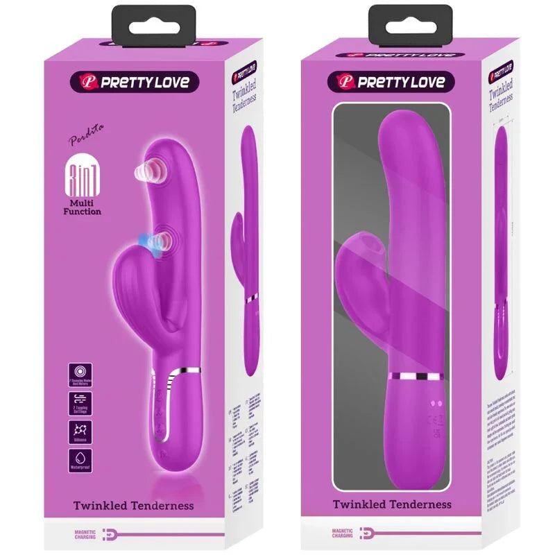 PRETTY LOVE - PERLITA VIBRADOR PUNTO G 3 EN 1 MULTIFUNCIÓN VIOETA - Nuvica