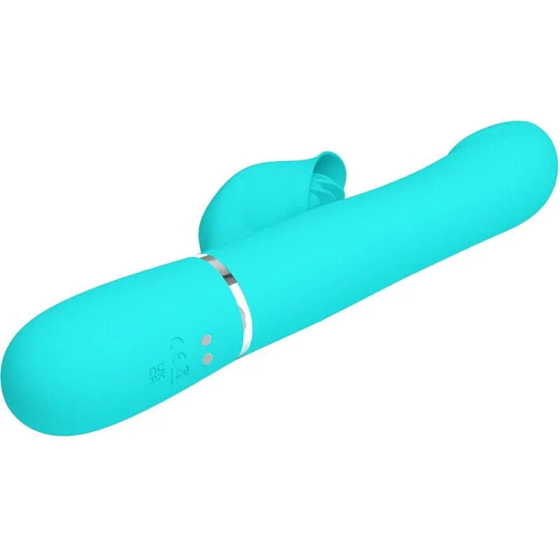 PRETTY LOVE - VIBRADOR RABBIT PERLAS VERDE AGUA - Nuvica