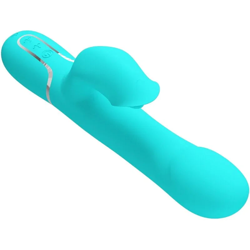 PRETTY LOVE - VIBRADOR RABBIT PERLAS VERDE AGUA - Nuvica