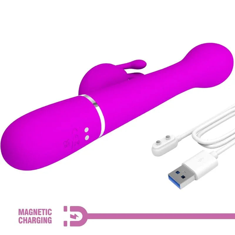 PRETTY LOVE - DEJON VIBRADOR RABBIT 3 EN 1 MULTIFUNCIÓN VIOLETA - Nuvica