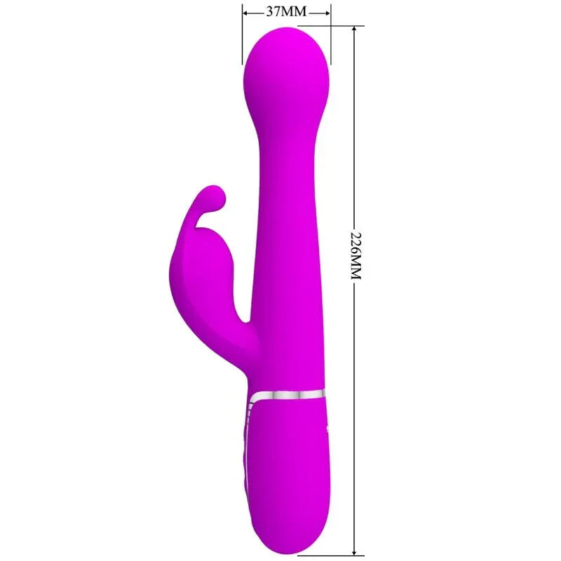 PRETTY LOVE - DEJON VIBRADOR RABBIT 3 EN 1 MULTIFUNCIÓN VIOLETA - Nuvica