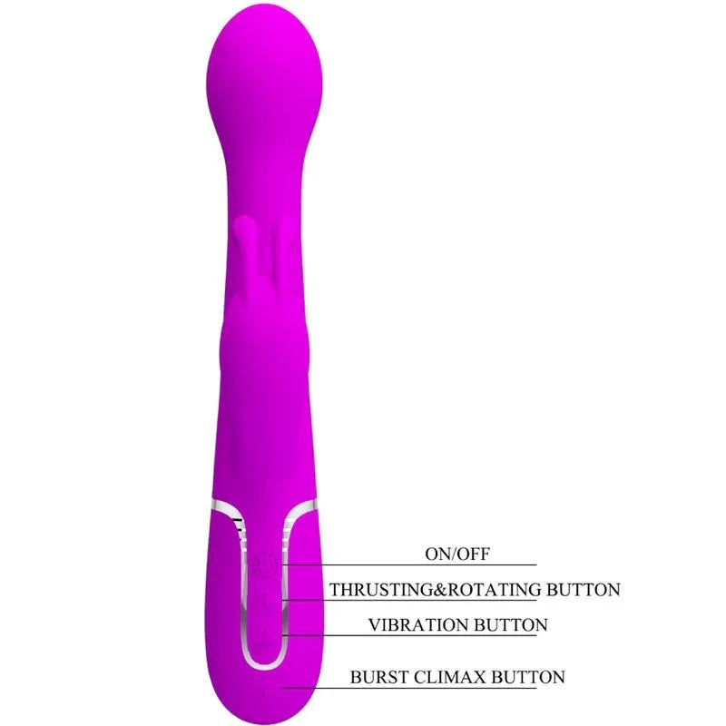 PRETTY LOVE - DEJON VIBRADOR RABBIT 3 EN 1 MULTIFUNCIÓN VIOLETA - Nuvica