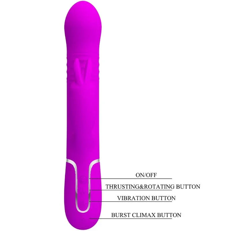 PRETTY LOVE - VIBRADOR COALE RABBIT PERLAS VIOLETA - Nuvica