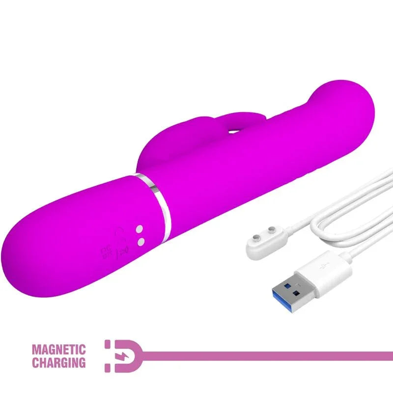 PRETTY LOVE - VIBRADOR COALE RABBIT PERLAS VIOLETA - Nuvica