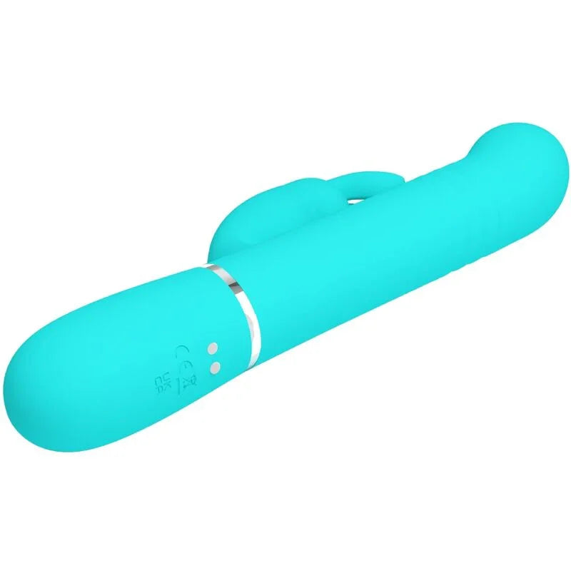 PRETTY LOVE - VIBRADOR COALE RABBIT PERLAS VERDE AGUA - Nuvica